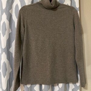 Lafayette 148 New York Brown Turtleneck Sweater